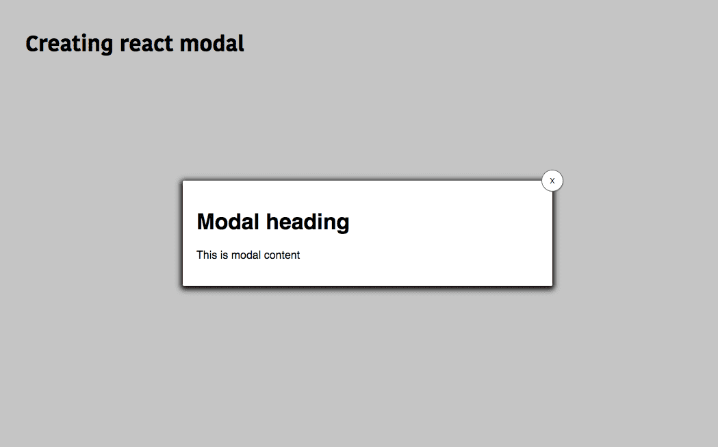 React Modal tutorial using hooks | Reactgo