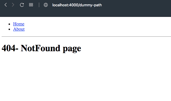 react router 404 page