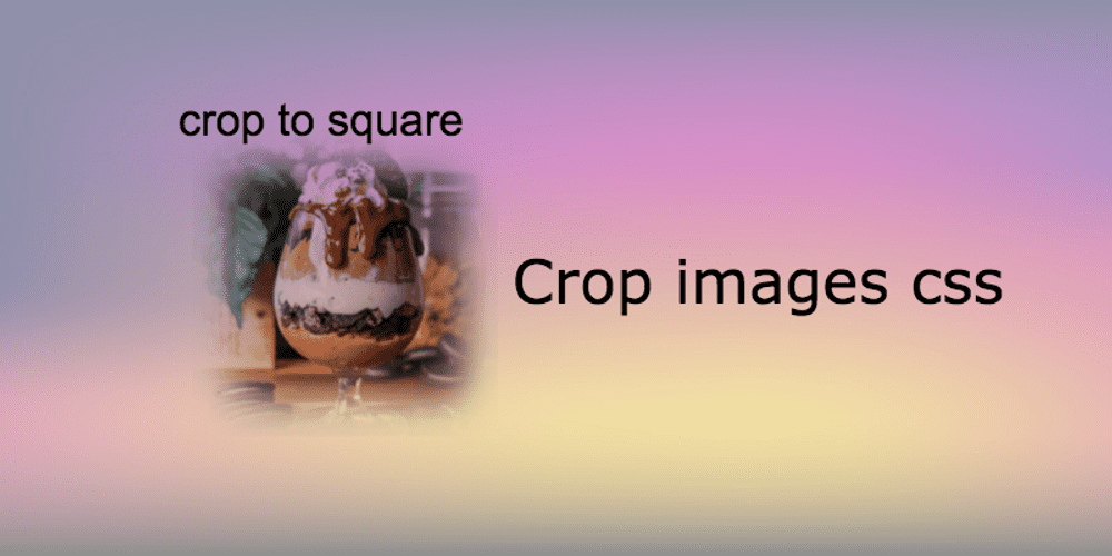 crop image in html css