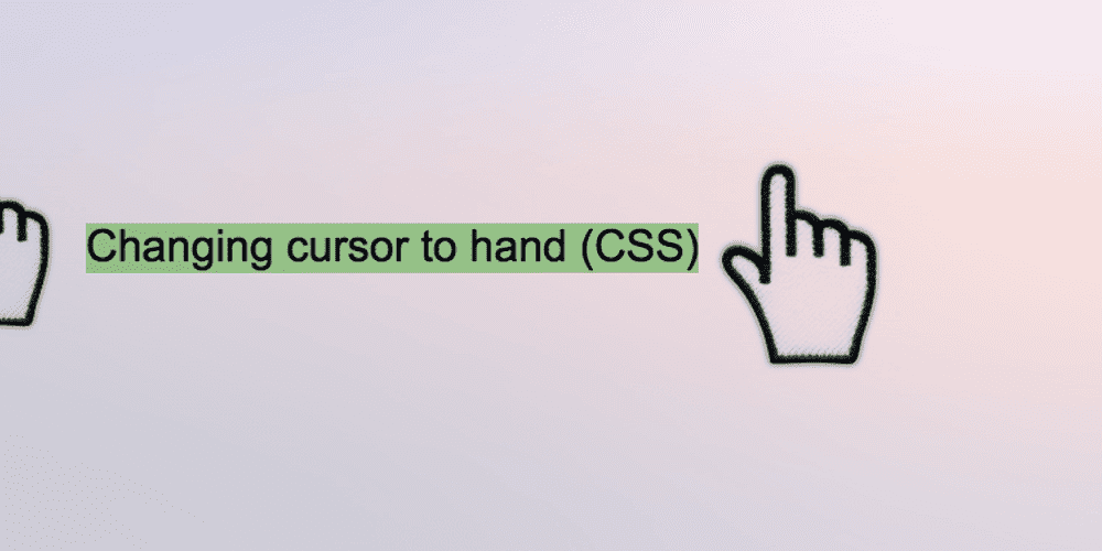 change cursor to pointer on hover css