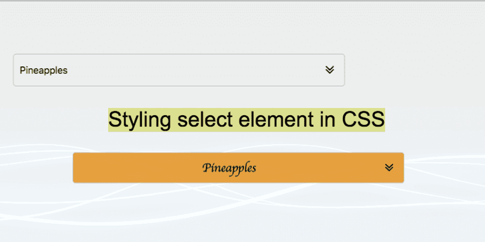 Styling Select Element Box In Css Reactgo