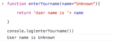 default function parameters JavaScript