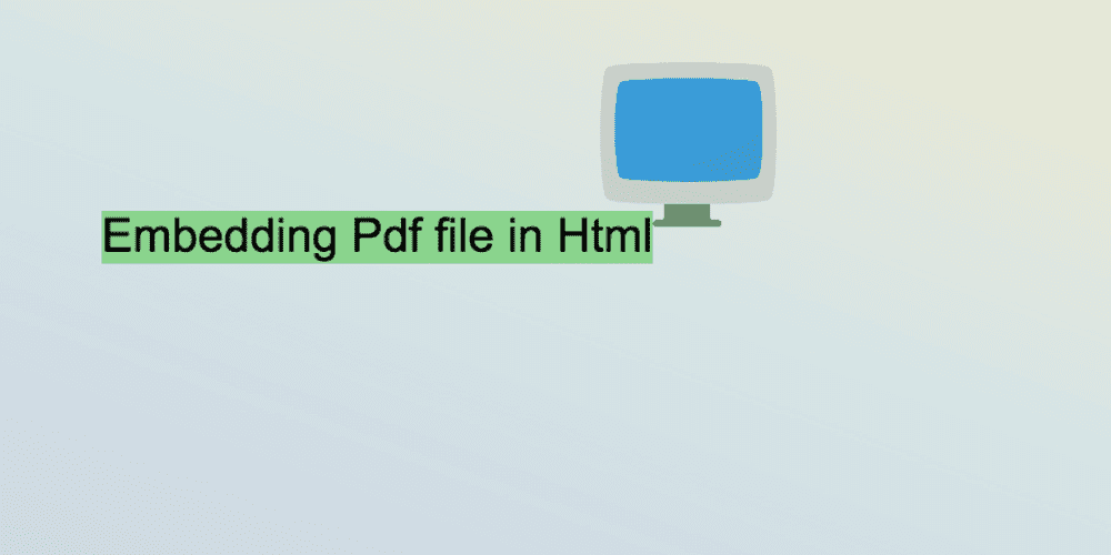 embed pdf binary content in html